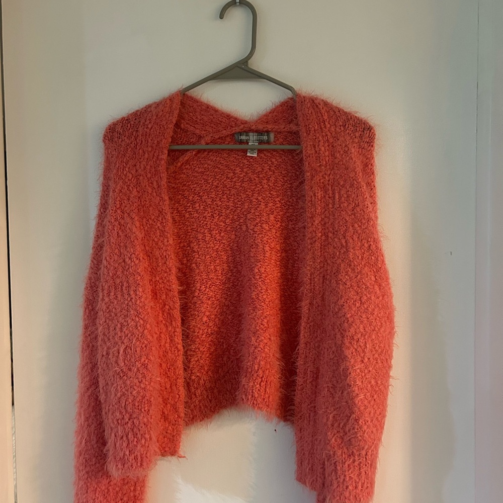 Coral pink Urban Outfitters cardigan